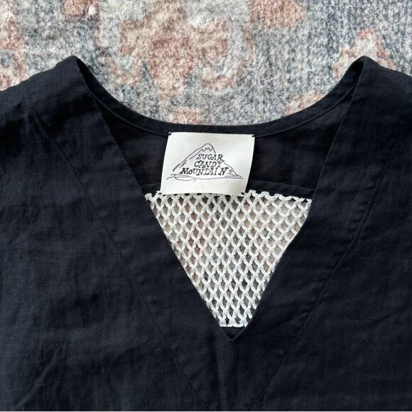 Sugar Candy Mountain The Von Kaftan Black Midi Maxi Dress Linen Oversize Small - Picture 4 of 5